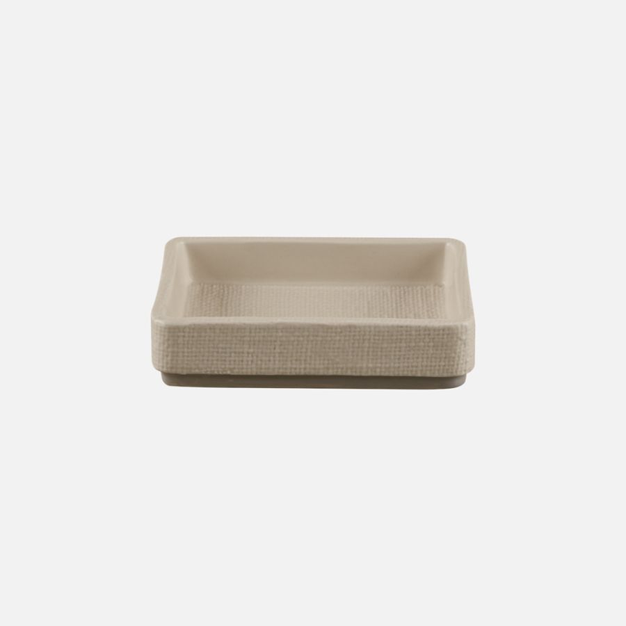 Cedar & Rose Linen Ceramic Soap Dish
