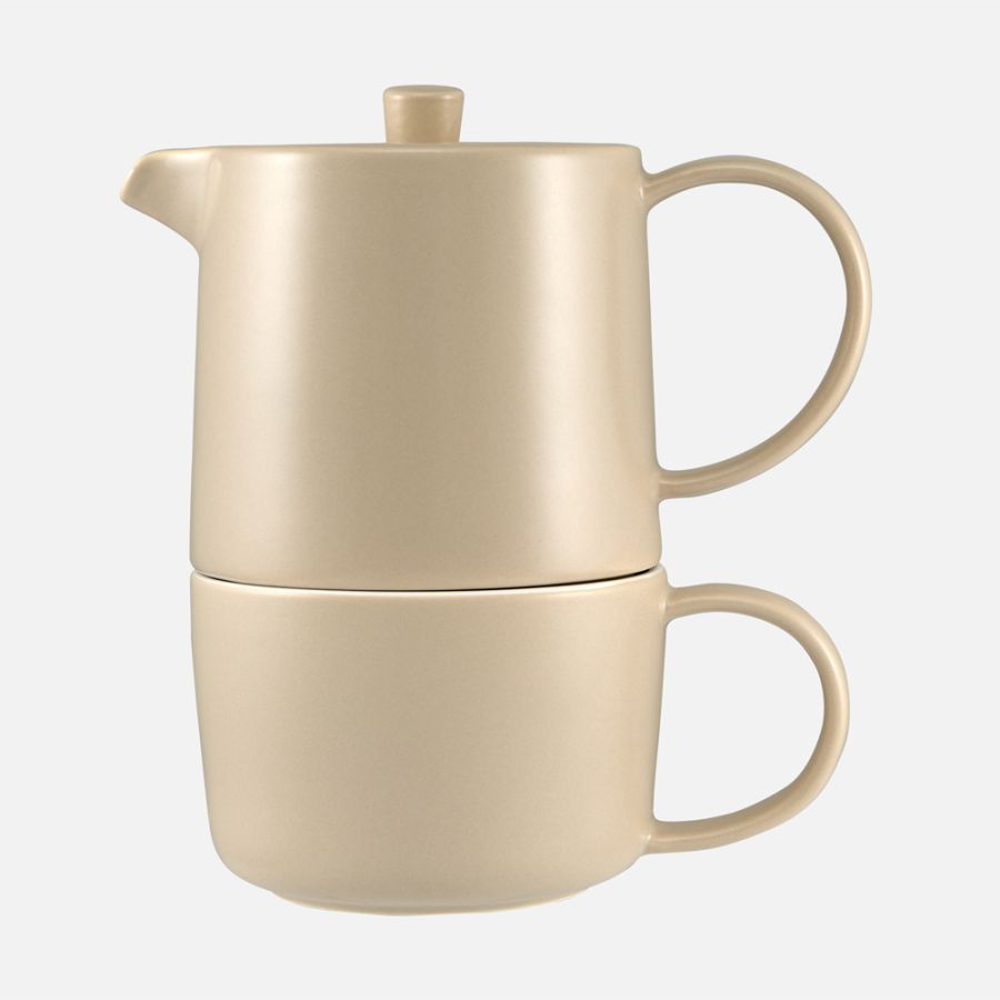  Maxwell & Williams Cafe Life Tea for One with Infuser - Sand 