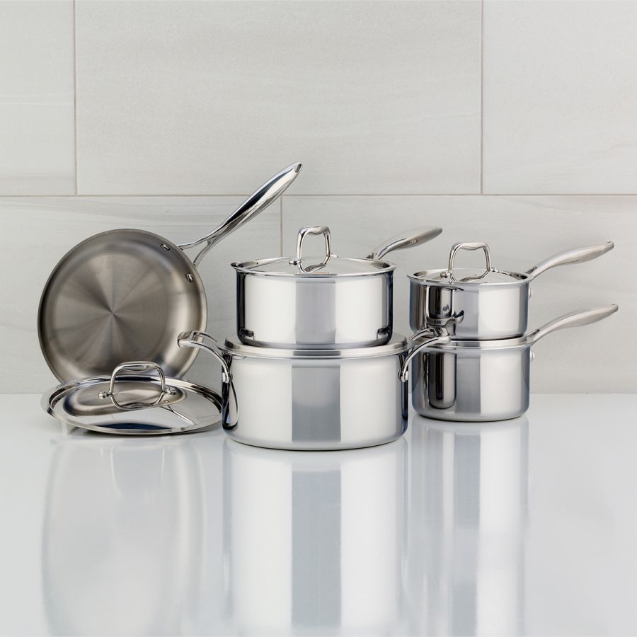 Meyer SuperSteel 10-Piece Tri-Ply Clad Stainless Steel Cookware