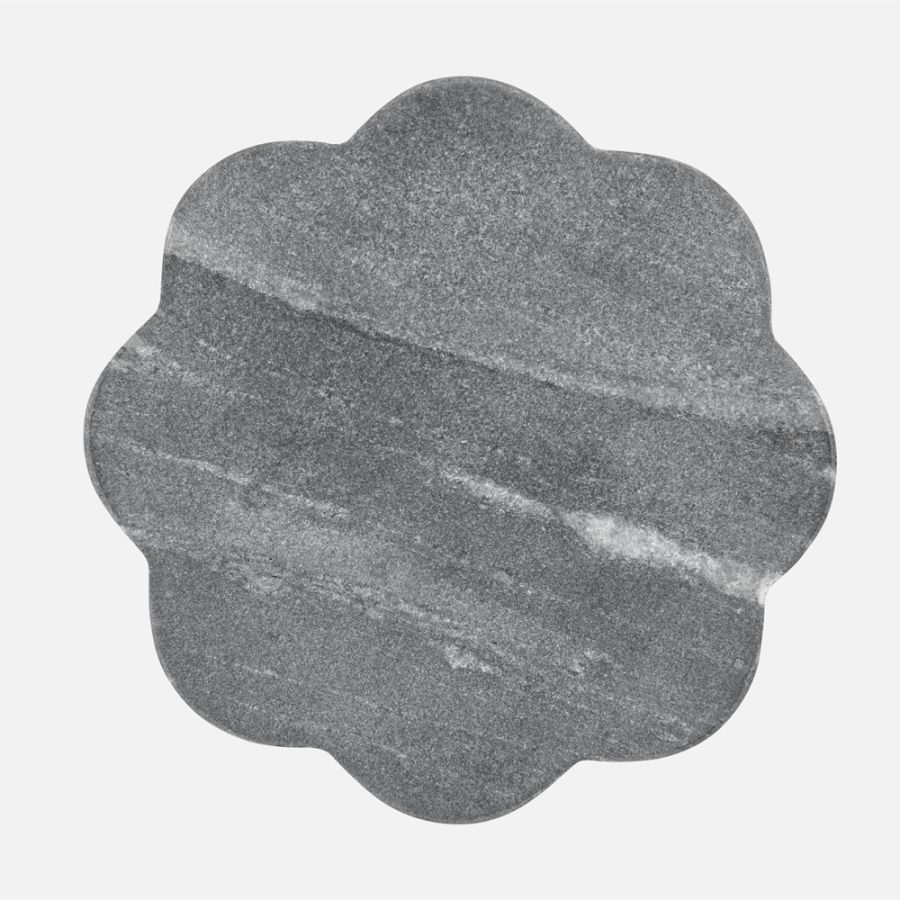 Scallop Marble Coaster Charcoal by Maxwell & Williams