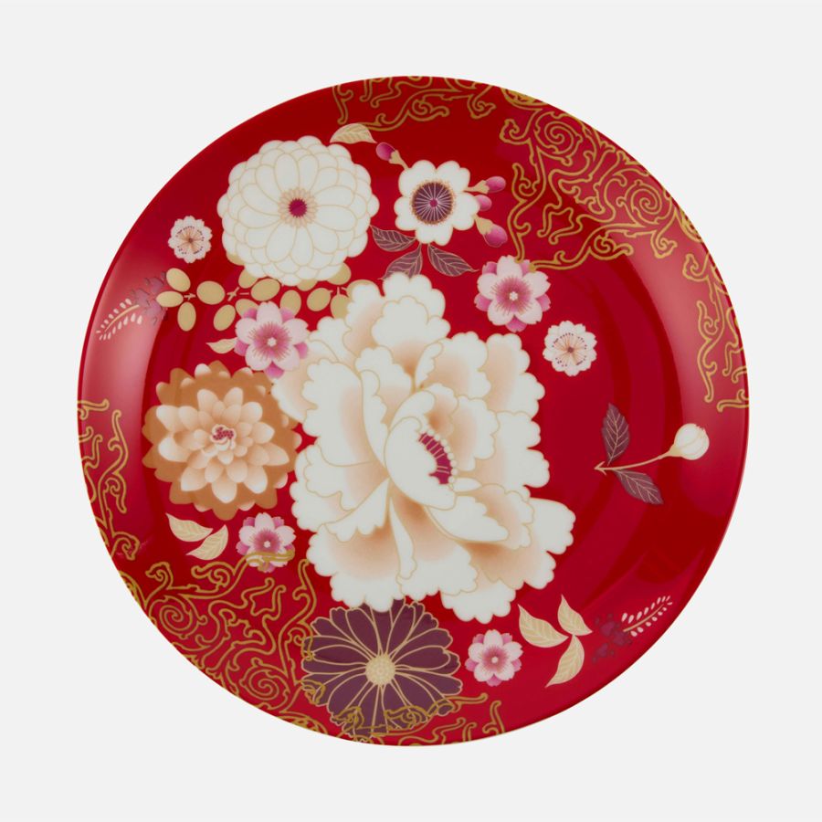  Maxwell & Williams Kimono Cake Plate- Red 