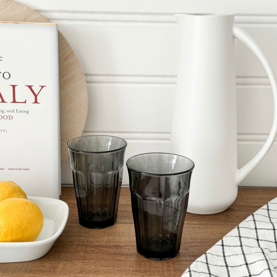 Ensemble de 4 verres gris « Picardie » par Duralex - 360 ml