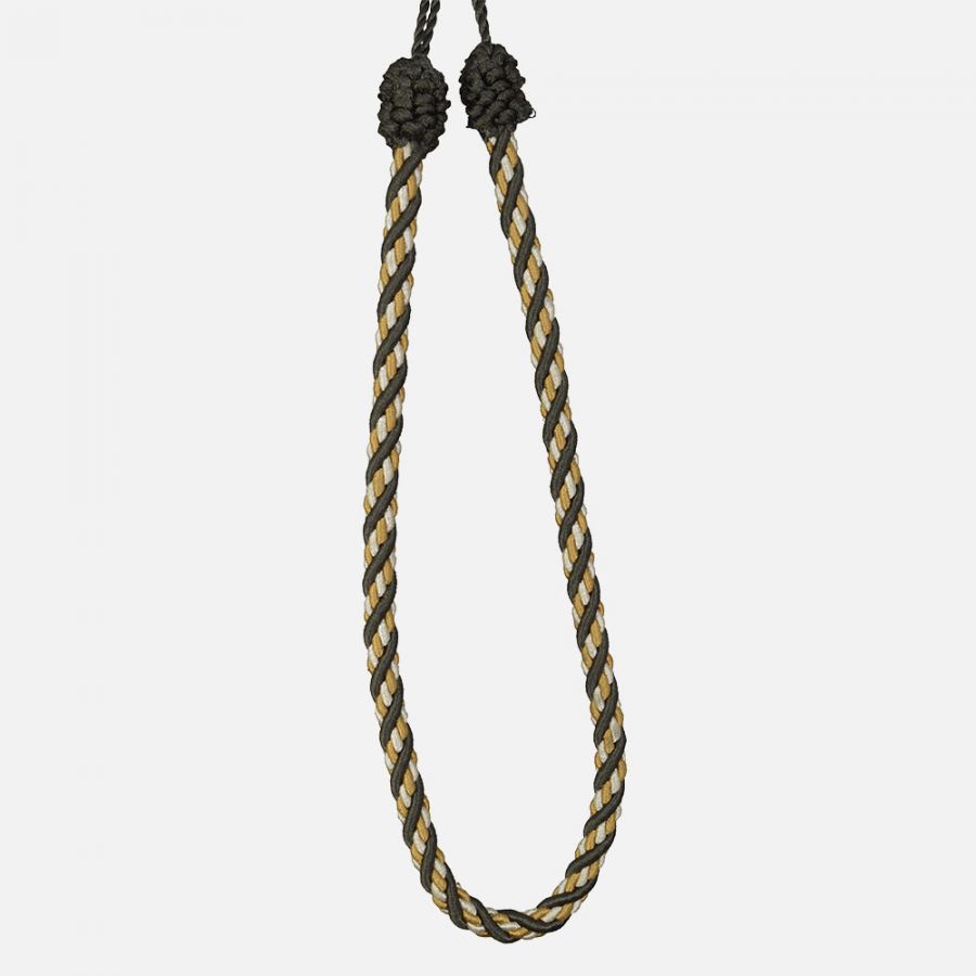 Set of 2 Black and Camel Tiebacks