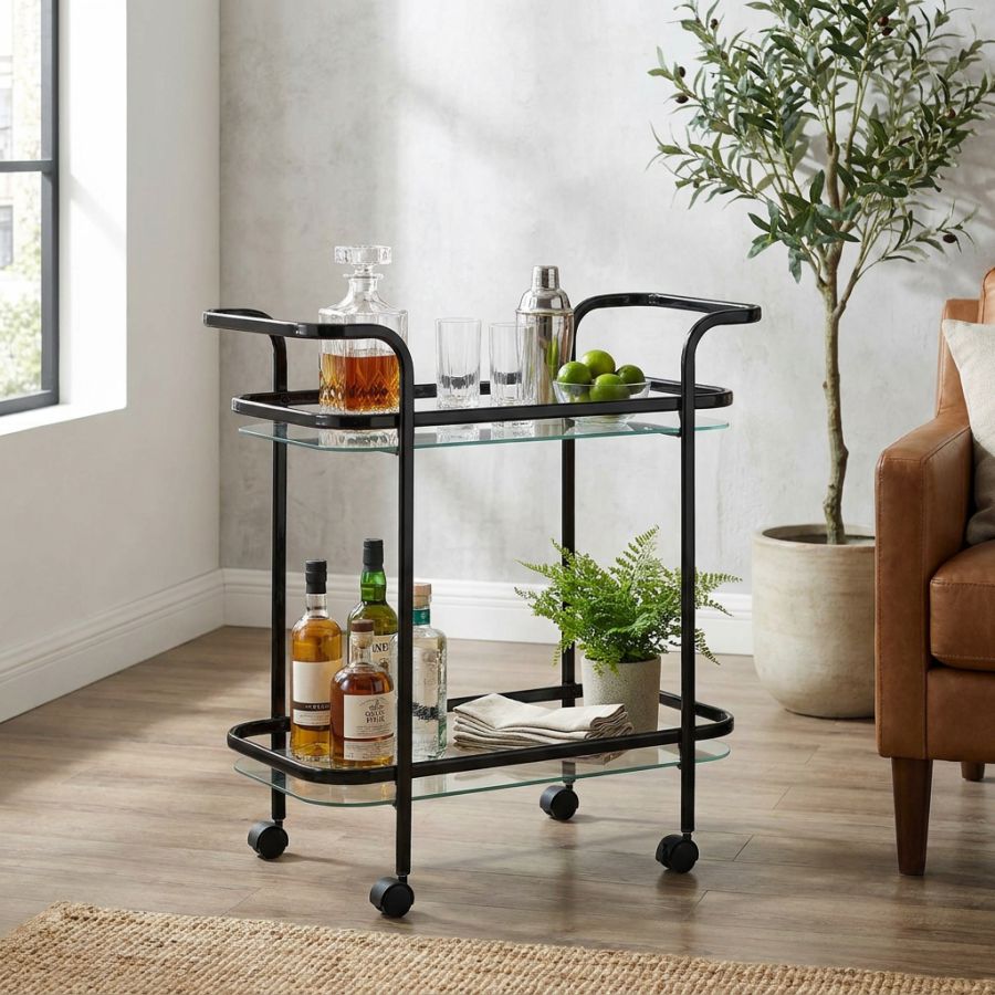 Serena Bar Cart - Black