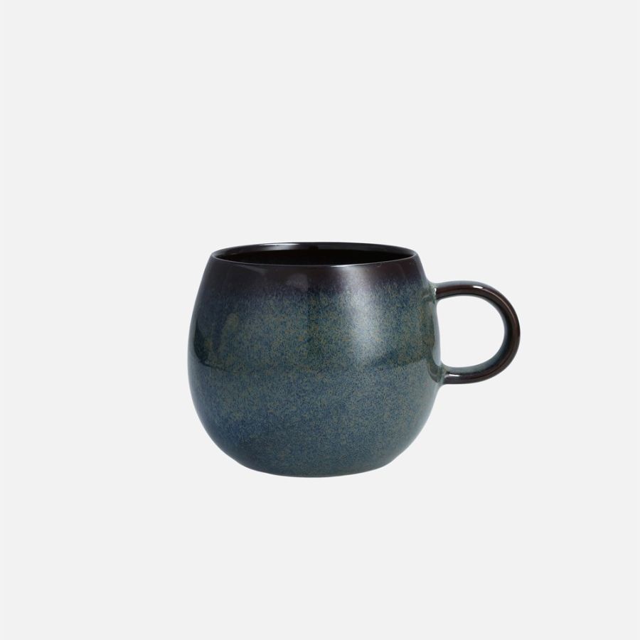 Northern Lights Aurora Blue Mugs, Set of 4 - 16.5 oz