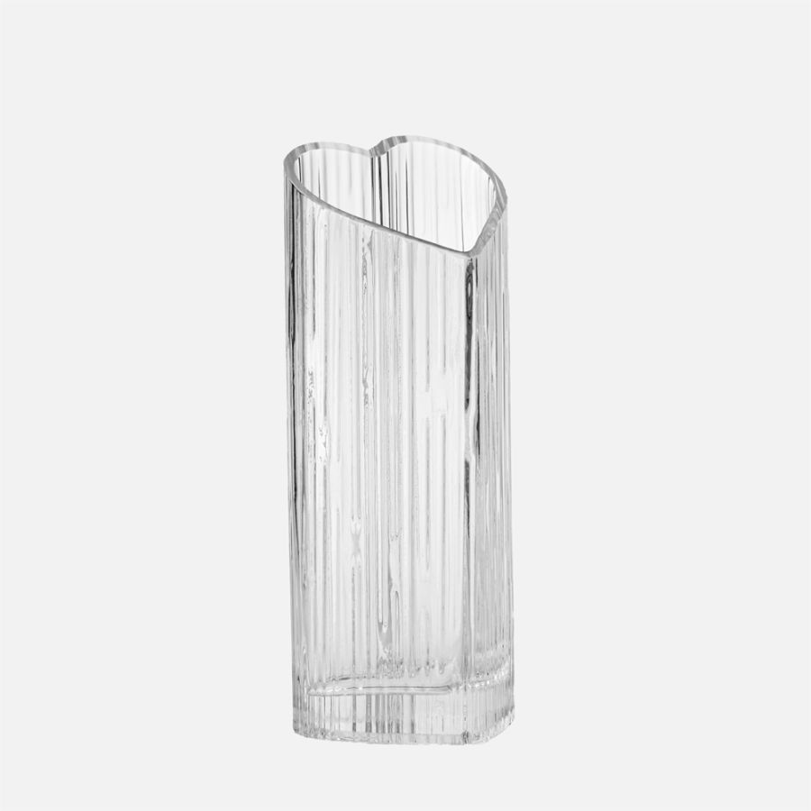 Heart Shape Glass Vase 8.5" - Clear