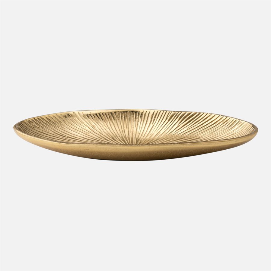 Torre & Tagus Radiant Line Oval Boat Bowl, 12" - Gold