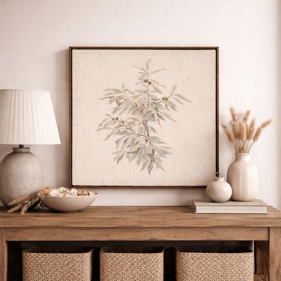 Botanical Whisper I, Hand Painted Canvas - Set of 2