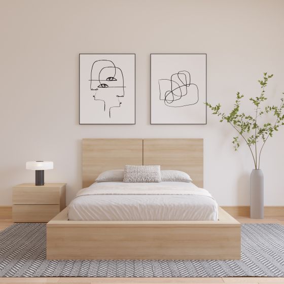 Joey Headboard - Natural Blonde Oak