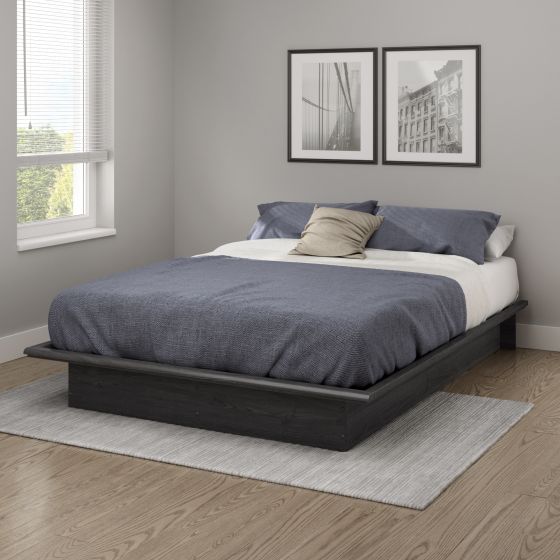 Serene Full Platform Bed Gray Oak