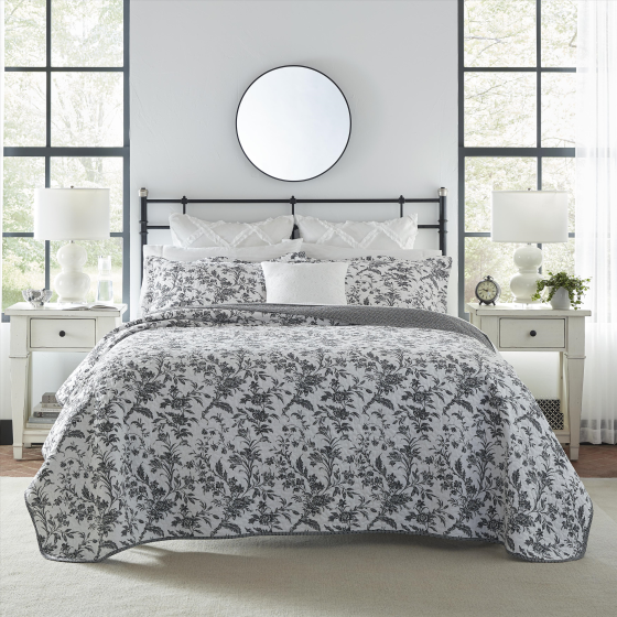 Laura Ashley Amberley Ensemble de courtepointe en coton