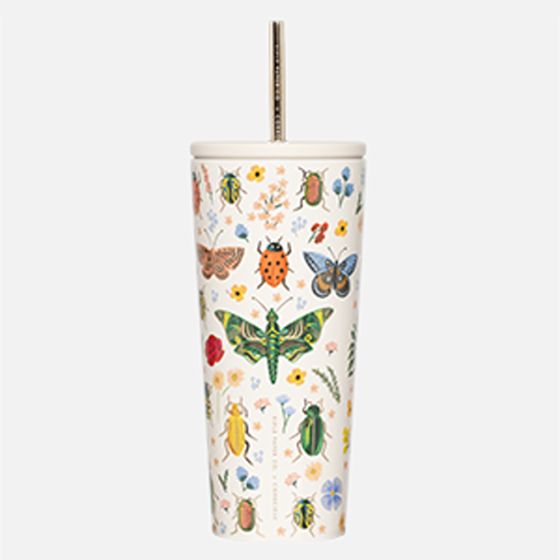 Corkcicle Rifle Paper Co Verre avec paille