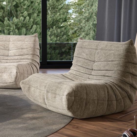 Kendall Armless Chair - Taupe
