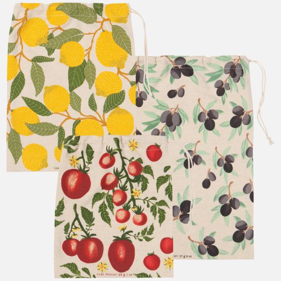 Mediterranean Produce Bag, Set of 3