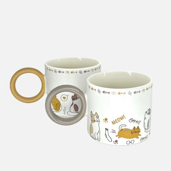 Paws Café Cat Mug, Assorted - 330 ml