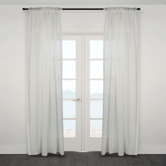 Dali Rideau réversible transparent à poches pour tringle et pattes arrière