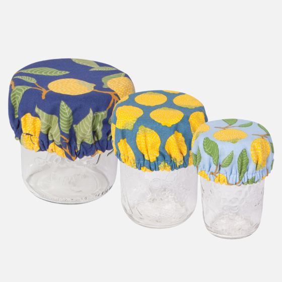 Set of 3 Mini Bowl Covers , Lemons