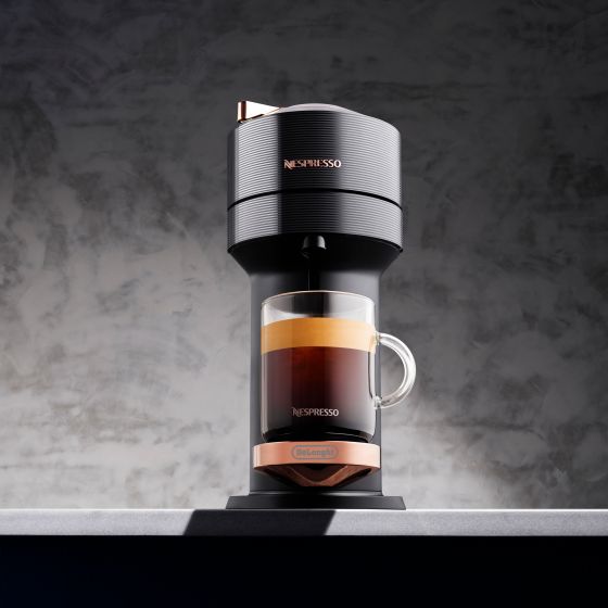 Nespresso® Vertuo Next Premium Coffee and Espresso Machine Black Rose Gold  by De'Longhi | Linen Chest