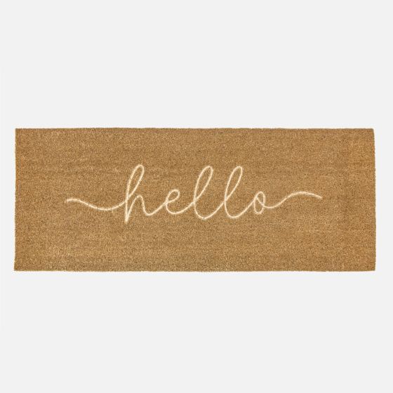 Embossed Coir Doormat - « Hello »