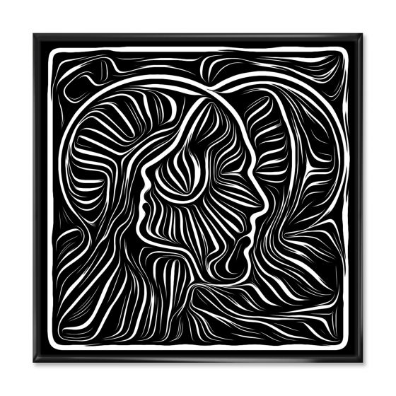 Black and White Awareness Portrait I Wall Art