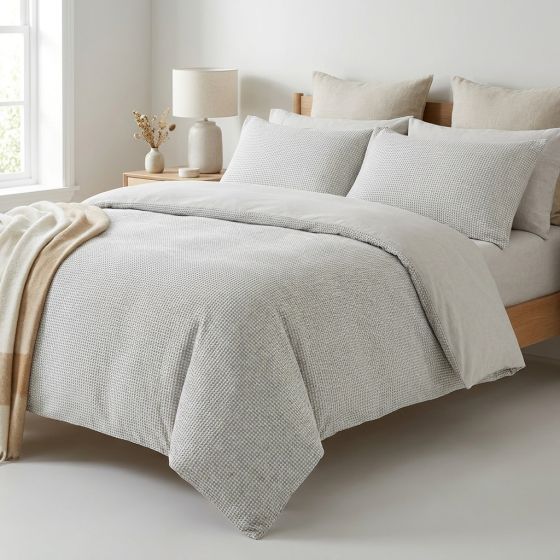 Maize Waffle Duvet Cover Set
