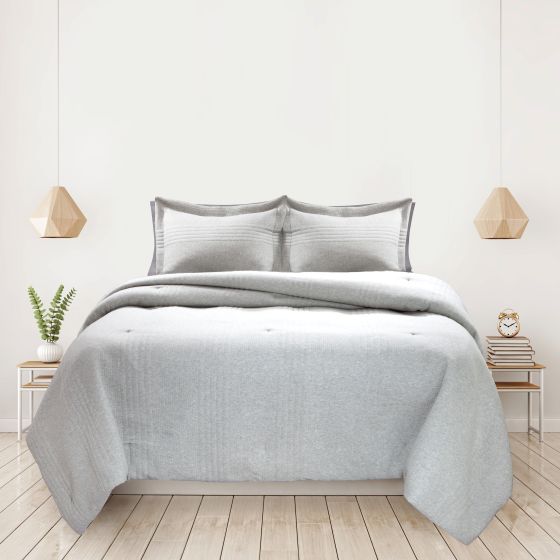 Heathered Jersey Comforter Set