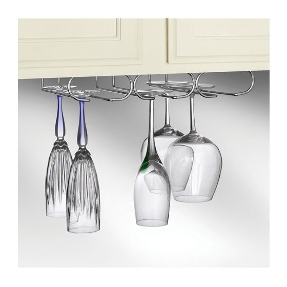 Triple Stemware Holder Chrome