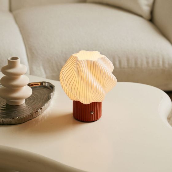 Lampe florale imprimée en 3D - Blanche