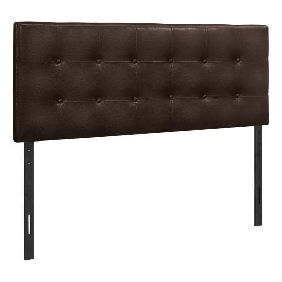 Upholstered Headboard with Leather-look Fabric - Double
