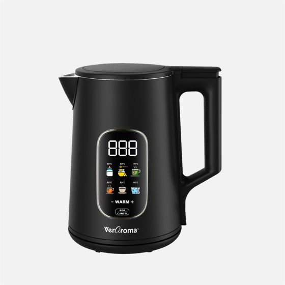JS GOURMET VerAroma Smart LED Kettle with Temperature Control Double Wall - 1.7L