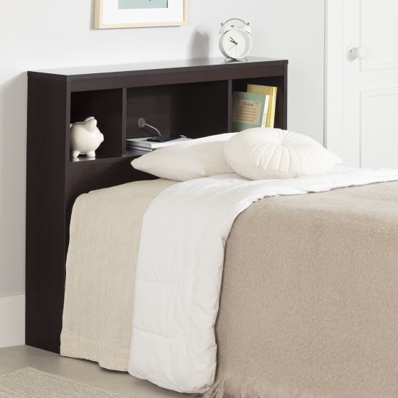 Skye Twin Bookcase Headboard Chocolate