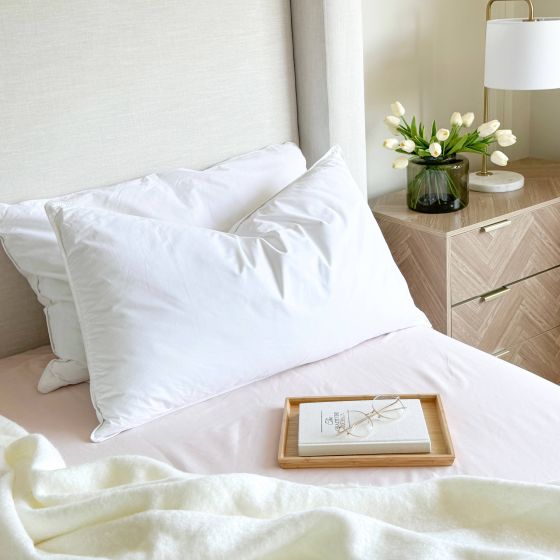 Luxurious White Down & Feather Pillow