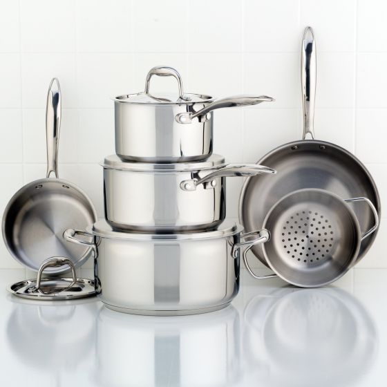 Meyer Accolade Batterie de cuisine en acier inoxydable, Ensemble de 10 