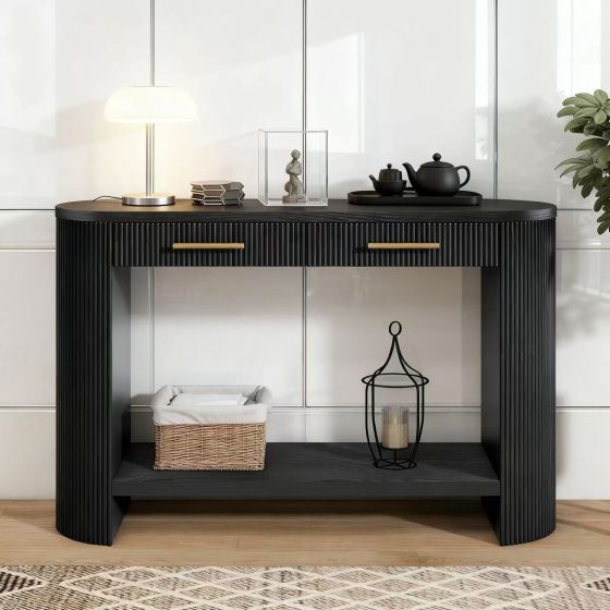 Modern Console Table with Drawers and Storage