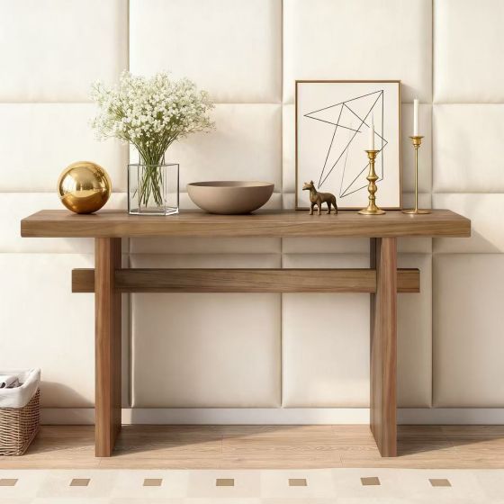 Farmhouse Wood Console Table