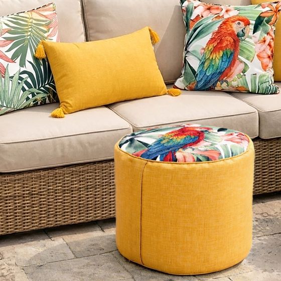 Calypso Pouf - Multi/Jaune