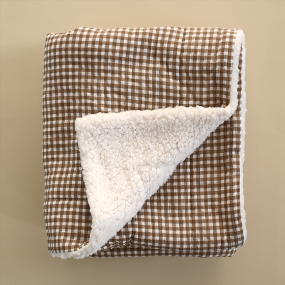 Minika Muslin and Sherpa Blanket