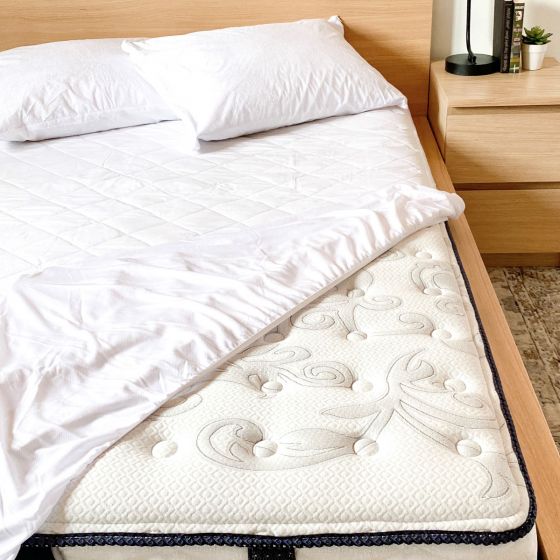 South Shore Couvre-matelas imperméable, lit double Somea, Blanc