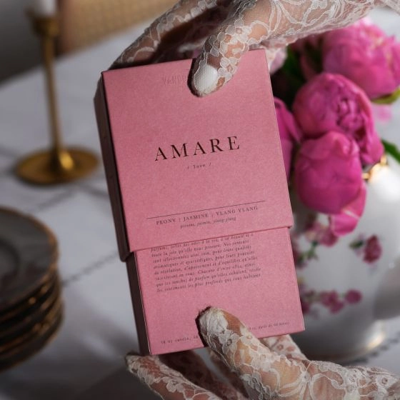 Bougie « Amare » - mauve