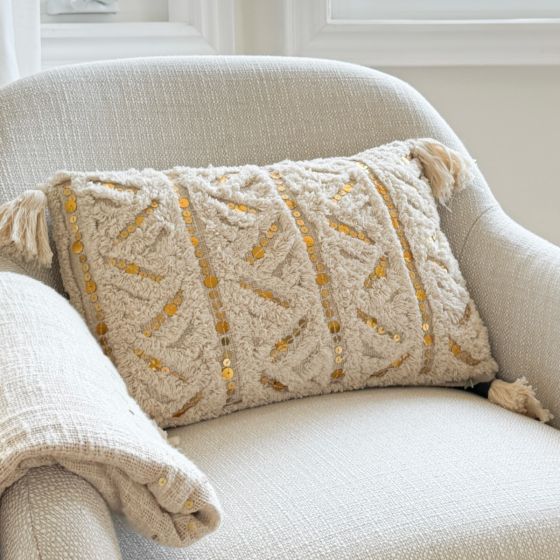 Ivory cushions deals