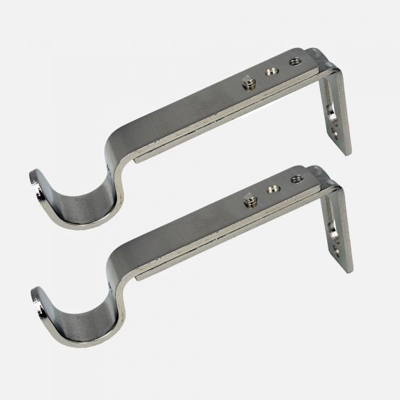 Small Brushed Nickel Single Wall Brackets