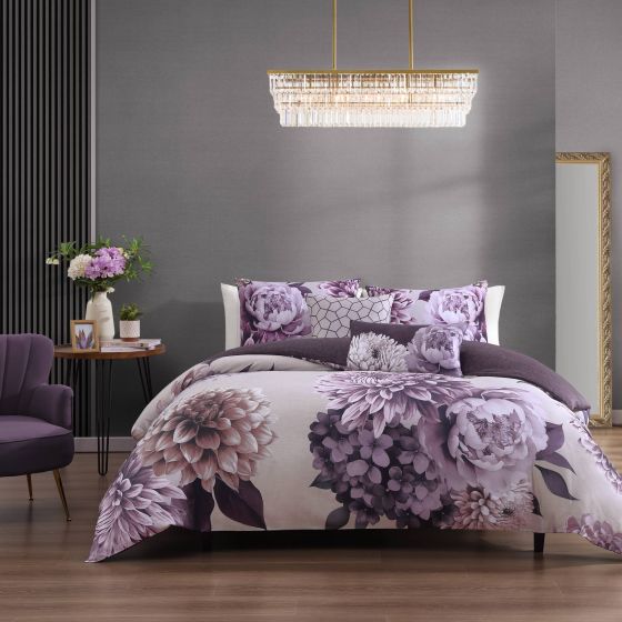 Plum Petal Duvet Cover Set