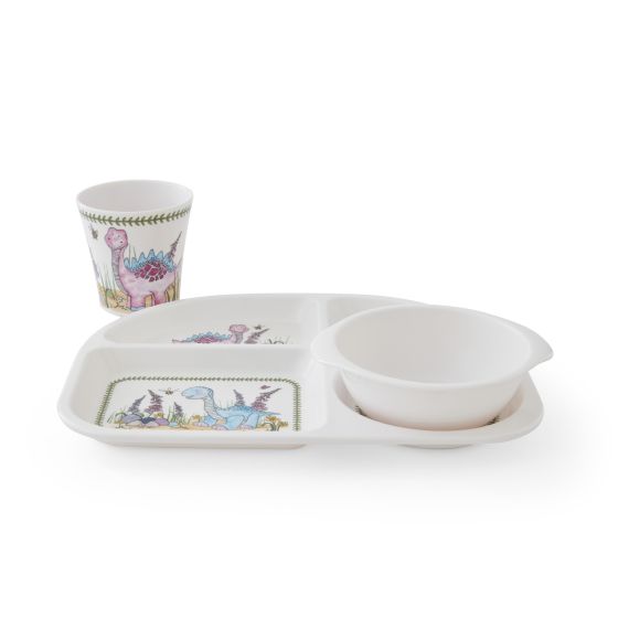 Portmeirion Meirion Dinosaure de jardin Mini Service de table, ensemble de 3 pièces
