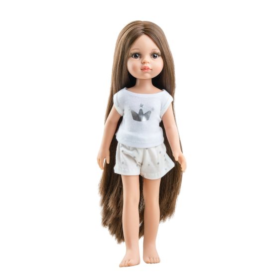 Paola Reina Las Amigas doll in pajamas - Carol with long hair