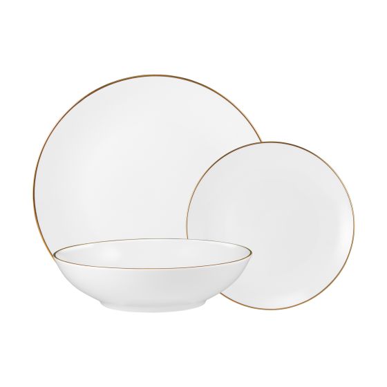 Maxwell & Williams White Gold 12-Piece Coupe Dinner Set