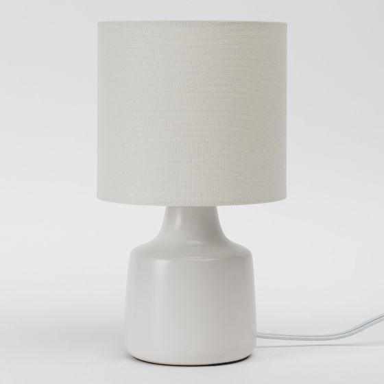 Sheryle Ceramic Table Lamp with Plain Base Cream - White