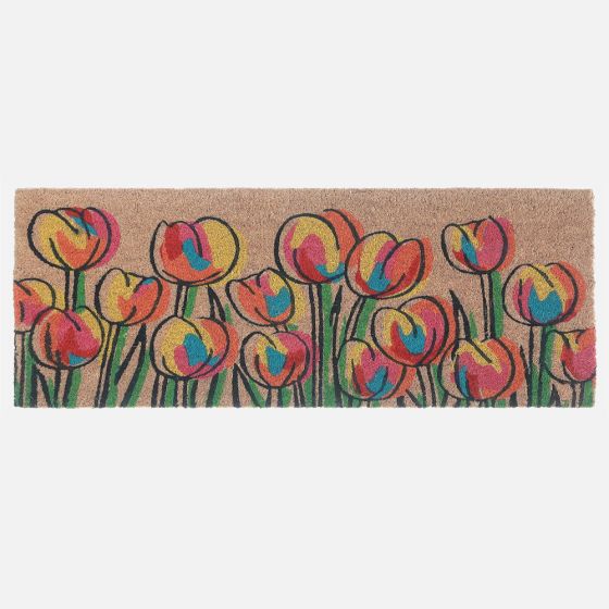 PAILLASSON EN FIBRE DE COCO TULIPES