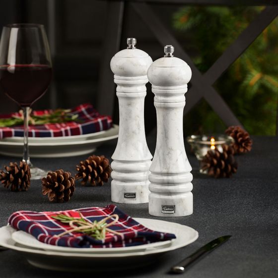 Trudeau Professional Marble Finish Pepper Mill 9'' Linen Chest