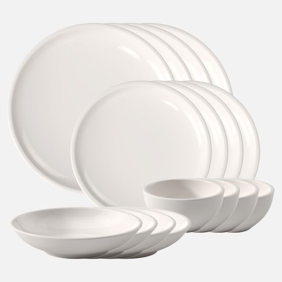 Villeroy & Boch Artesano Original Dinner Set, 16 Pieces - White