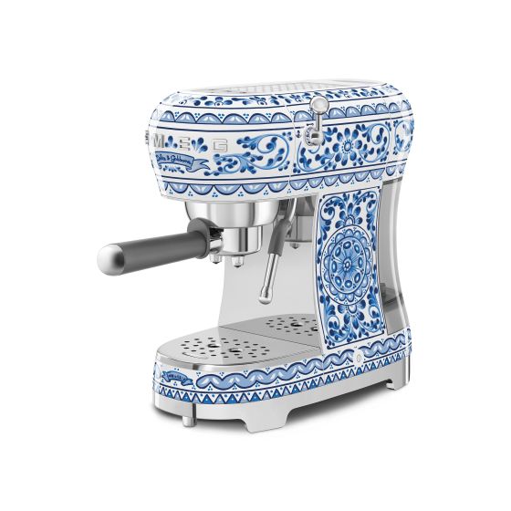 SMEG x Dolce & Gabbana Blue Mediterraneo Manual Espresso Maker